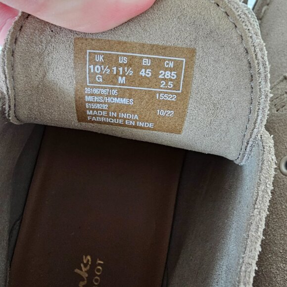 Clarks Men's Desert Boot Evo Sand Suede 261667867105 US 11.5 M Chukka - Picture 6 of 9